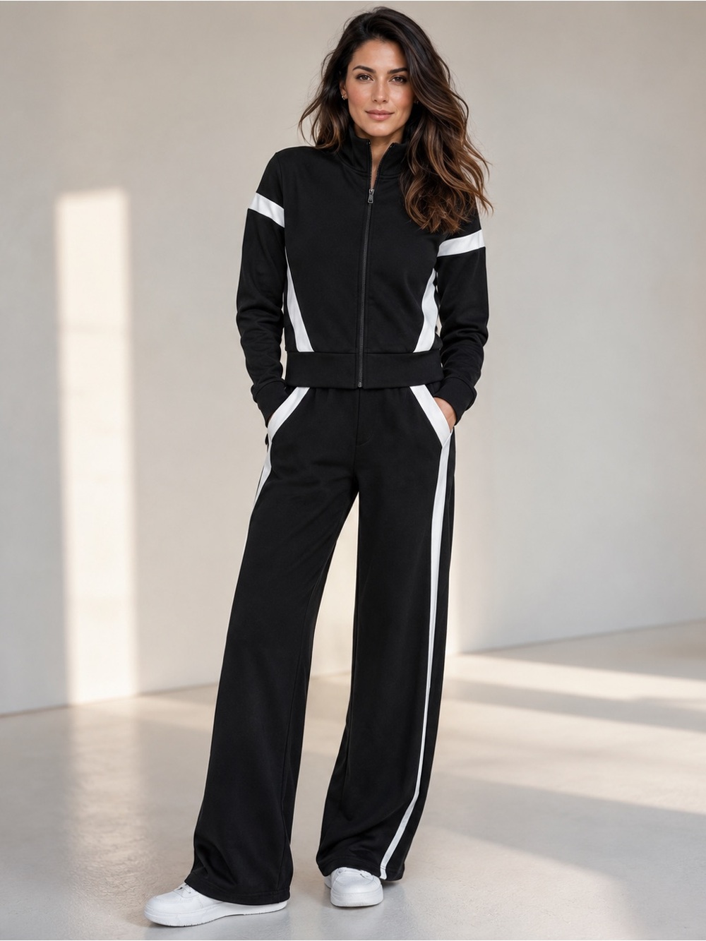 NWOT Wide Leg Track Suit Set | Spanx Inspired | M